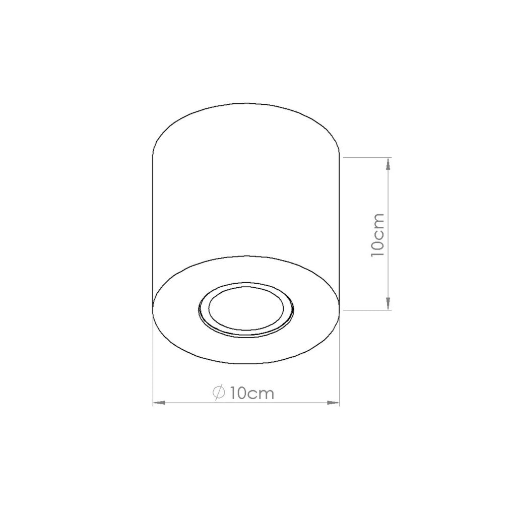 Spot soffitto industriale cemento beige GU10 10W Rondeo