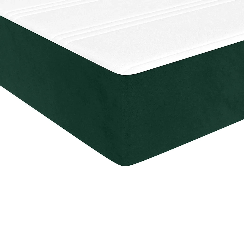Giroletto a Molle con Materasso Verde Scuro 80x200 cm Velluto 3144300