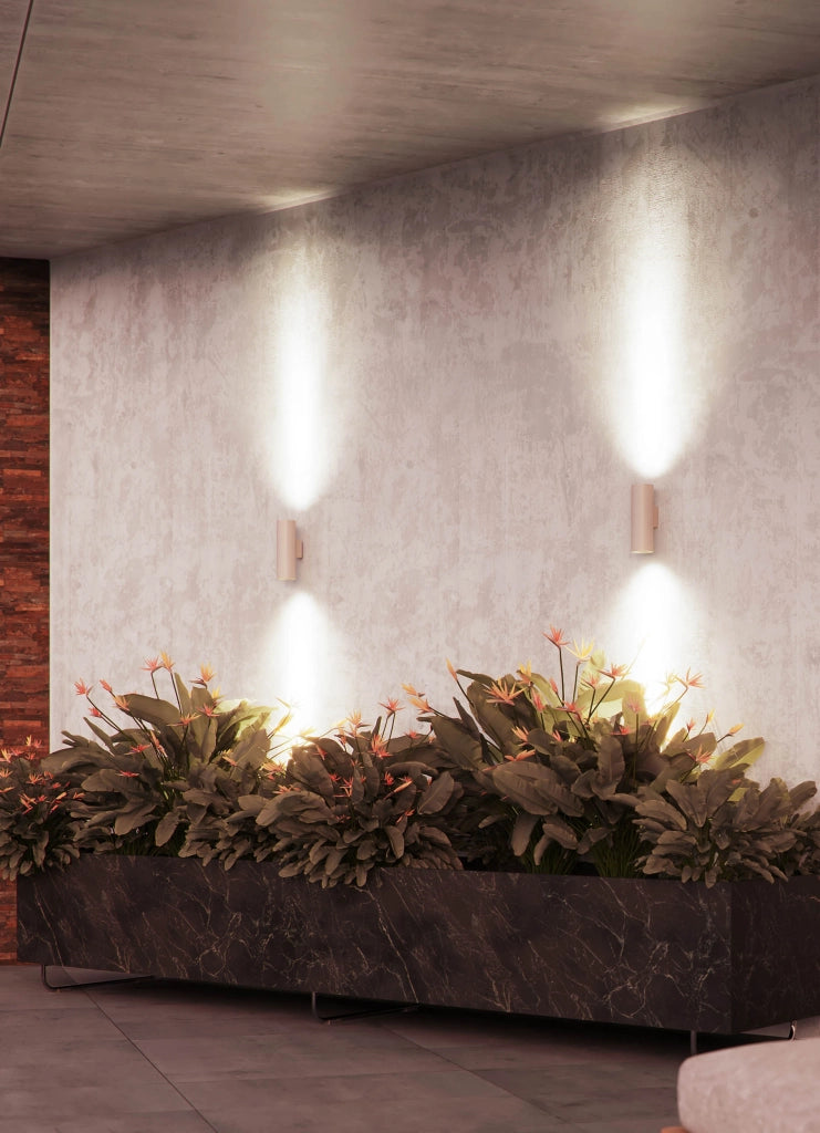 Sunset XL 16W Applique LED da Parete per Interni ed Esterni IP65, Luce Indiretta, Selezione CCT 2700K/3200K/4000K, Bianco - Beneito & Faure