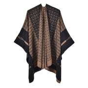 Mantella/scialle da donna in cashmere a quadri in stile retr¨°