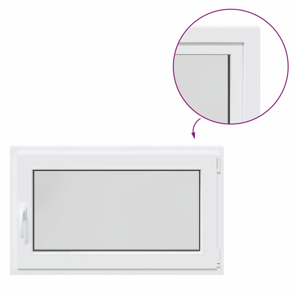 Finestra per Soffitta RISOR 100 x 60 cm PVC e Vetro Bianco CFW5805097