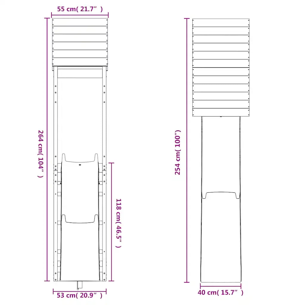 Set da Gioco da Esterno in Legno Massello di Douglas
