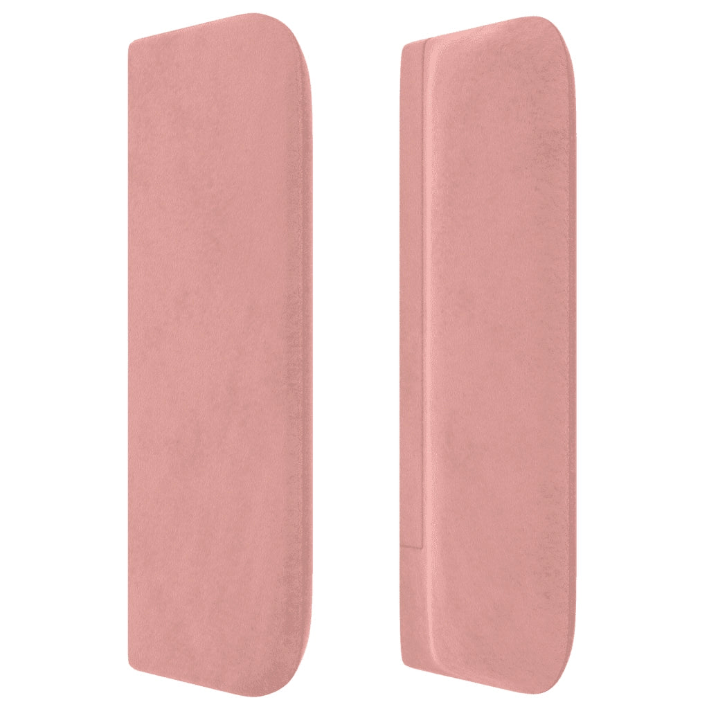Giroletto a Molle con Materasso Rosa 80x200 cm in Velluto 3130990