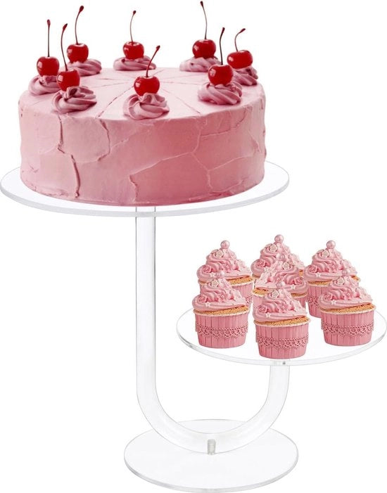 Display per Torta a Due Livelli in Acrilico 

Specifica tecnica: 
- Materiale: Acrilico
- Livelli: 2
- Capacità: (specifiche tecniche)
- Dimensioni: (specifiche tecniche)