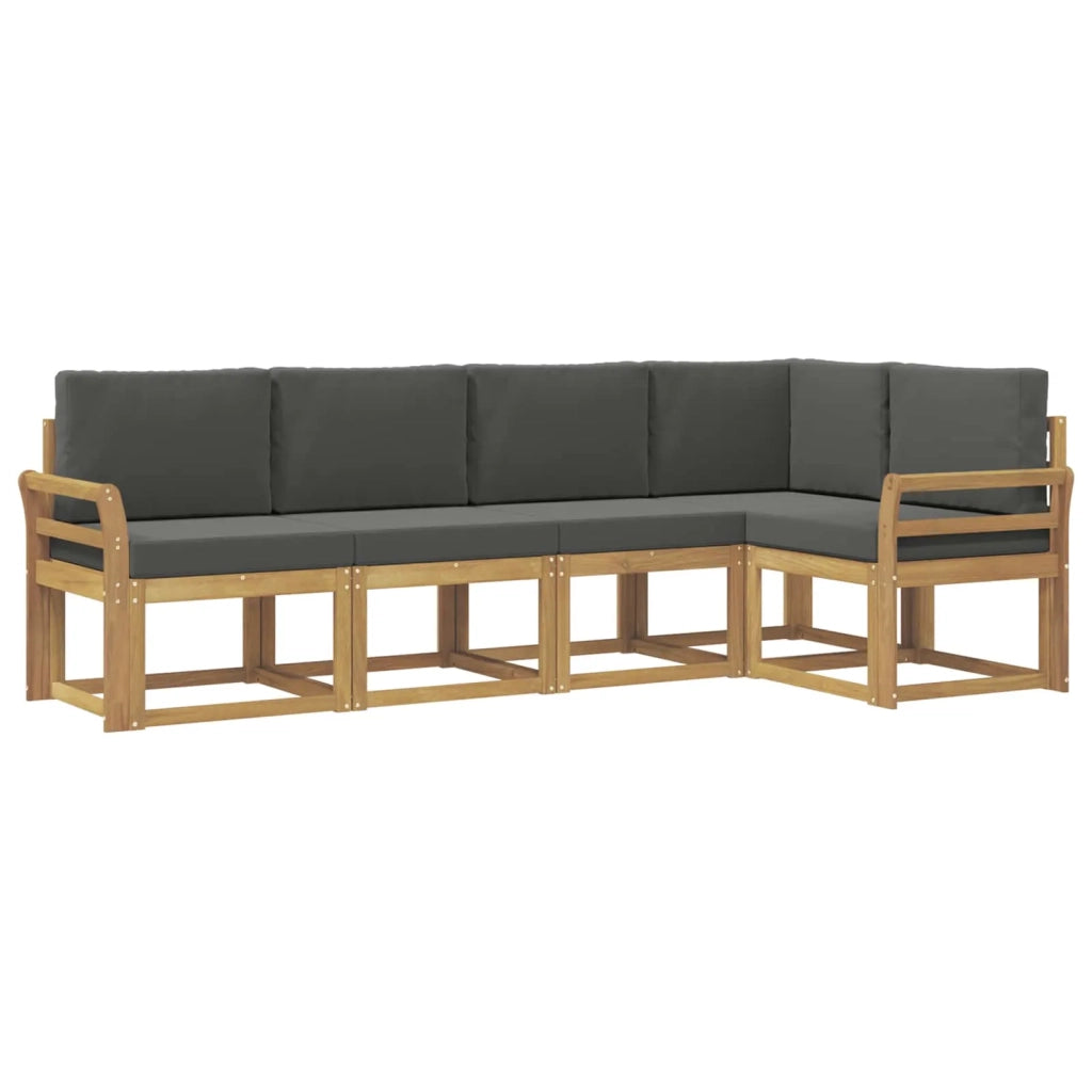 Set di divani da esterno 5 pz Bianco e Antracite 3387631