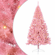 Albero di Natale | Decorazioni natalizie artificiale con luci integrate Rosa 240 cm PVC