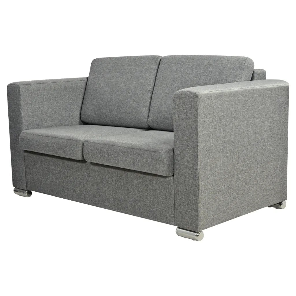 Divano a 2 Posti in Stoffa Grigio Chiaro cod mxl 18139