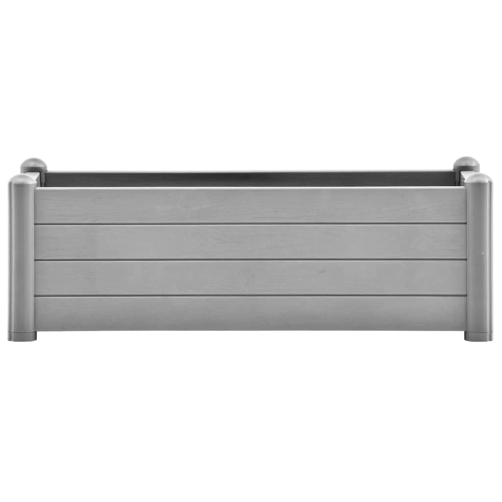Fioriera rialzata per piante fiori patio giardino PP pietra 100 x 43 x 35 cm grigio 02_0039854