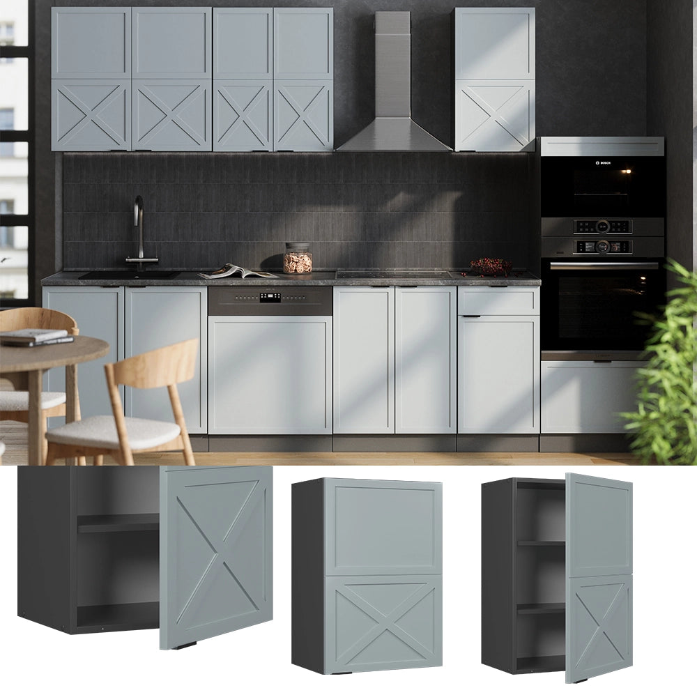 Vicco Pensile da cucina Blu-grigio chiaro 50 cm