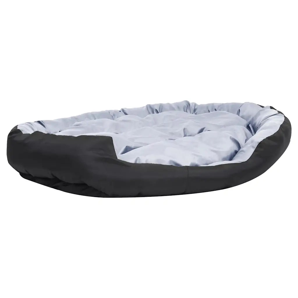 Cuscino per Cani Reversibile Lavabile Grigio Nero 150x120x25 cm CFW8645148