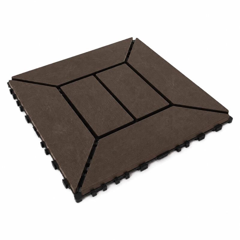 MA MAISON SET DI PIASTRELLE PER PAVIMENTO DA ESTERNO MODELLO EASY MOKA 30,4X30,4X2 H CM - 0,81 M2 18 PEZZI