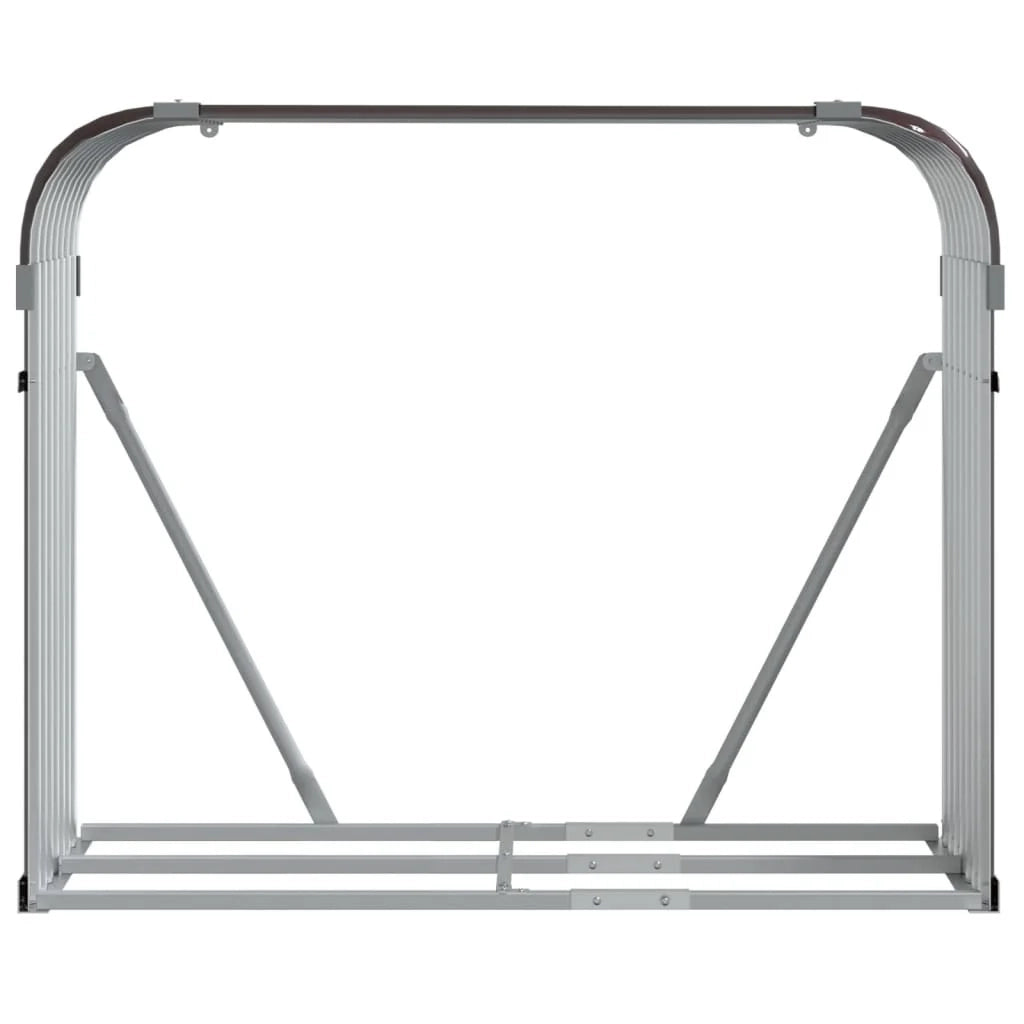 Portalegna 120 x 45 x 100 cm acciaio zincato marrone 02_0043755