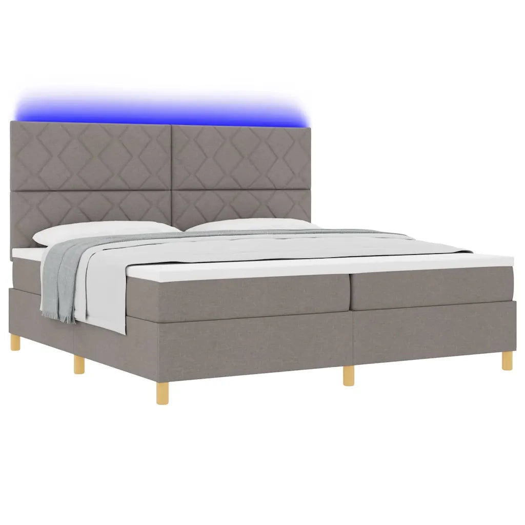 Letto a Sorgente LED con materasso Talpa 200 x 200 cm Tessuto 3343205