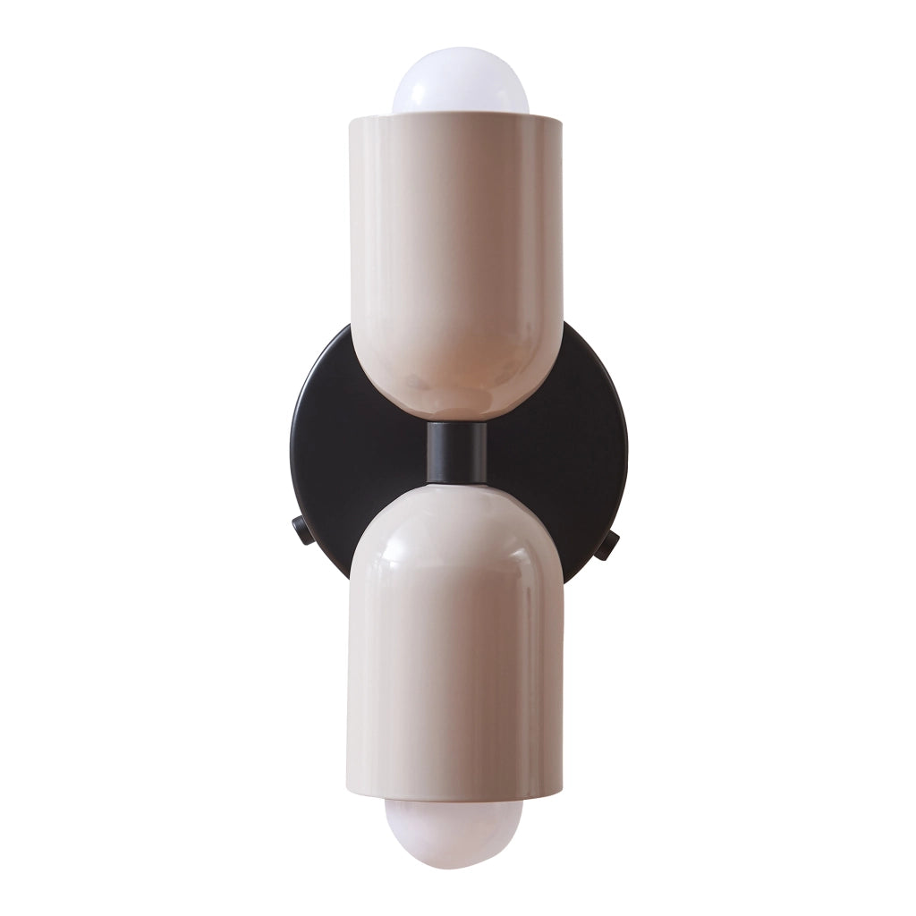 Lampada da Parete Trorlos con 2 Paralumi Applique Up Down - Bianco Latte lux.pro