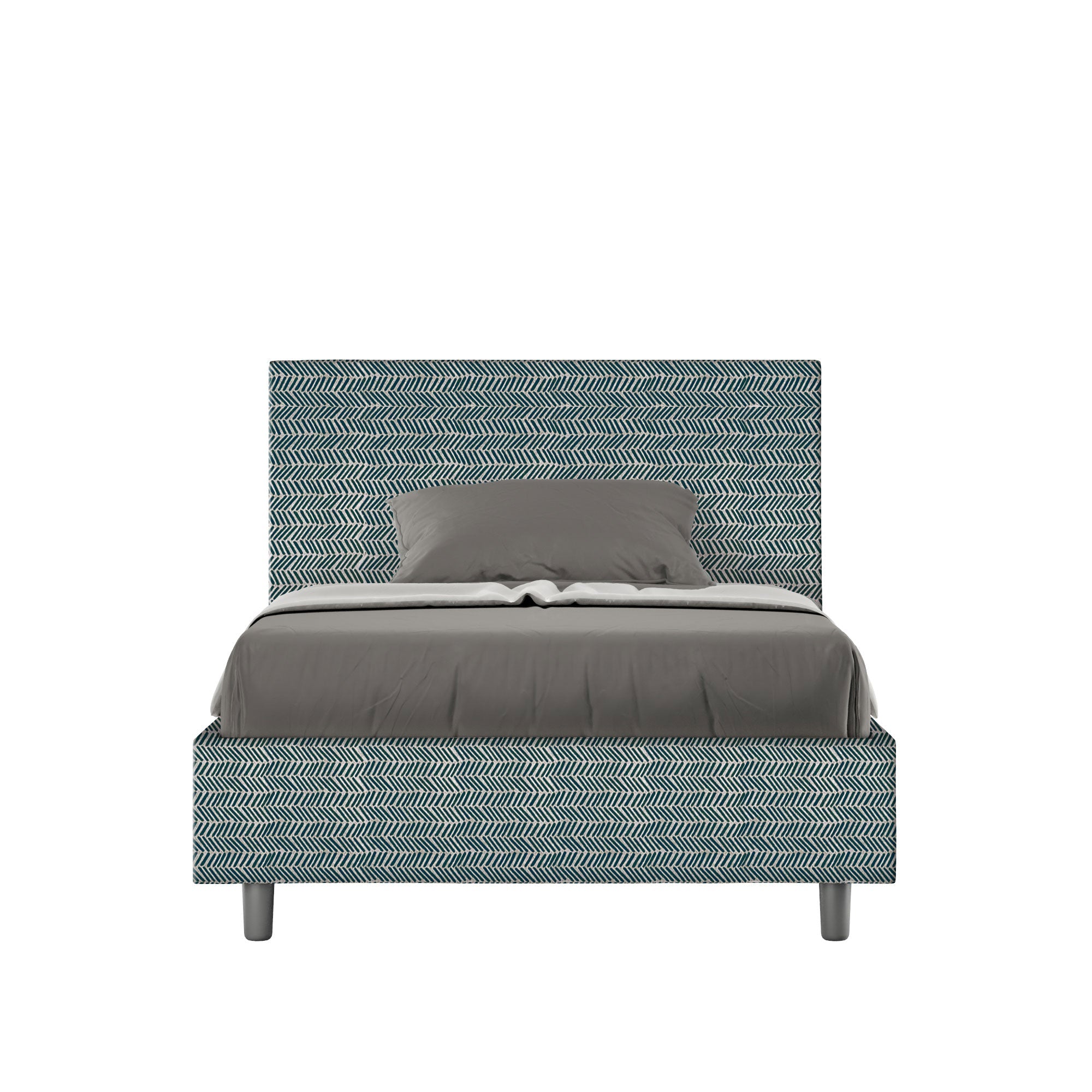 Letto 1 Piazza e Mezzo 120x210 cm con Rete Adele Aragona 8 Blu