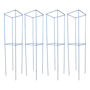 Set 4 Sostegni per Piante 20x20xH86,5 cm in Acciaio Zincato Agrati