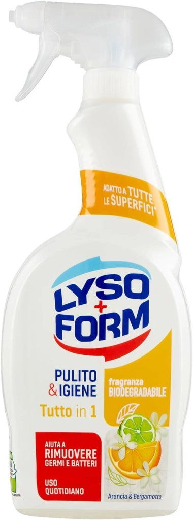 LYSOFORM SPRAY TUTTO IN 1 SET 12 PZ X 700 ML PULITO E IGIENE TE VERDE ARANCIA OKY