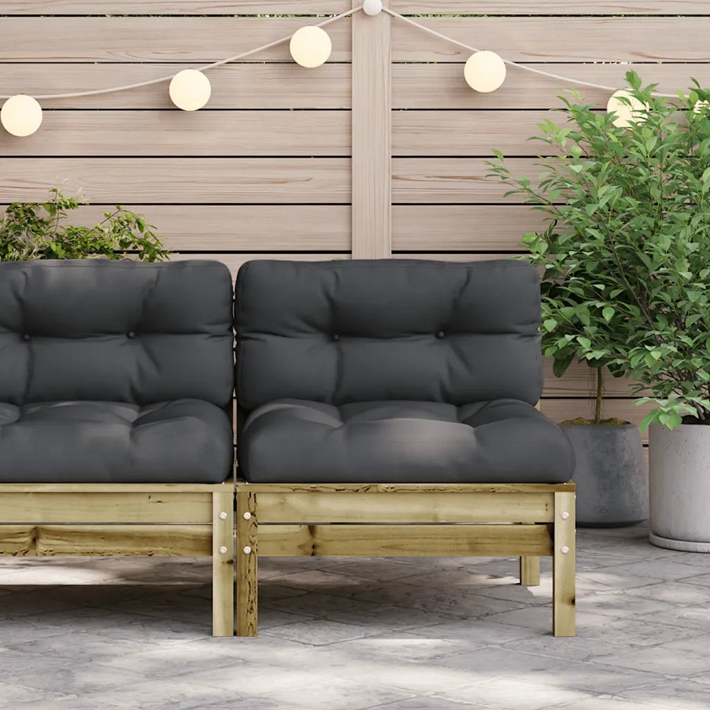 Divano Giardino Senza Braccioli Cuscini Legno Pino Impregnatocod mxl 134356