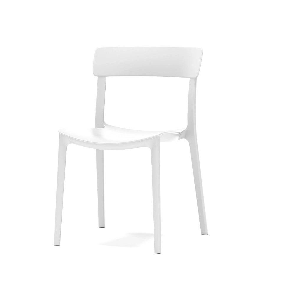SEDIA LAURA 46X42XH80CM IN RESINA BIANCA