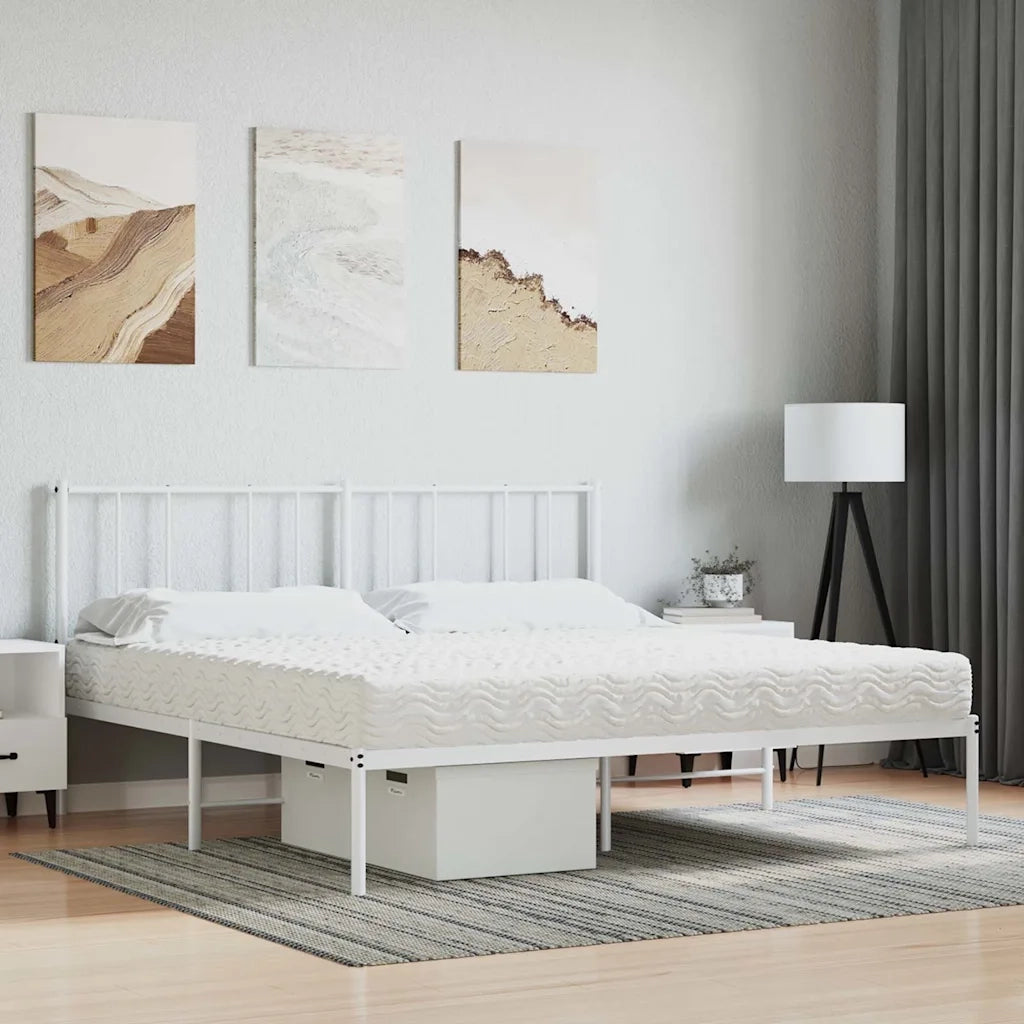 vidaXL Materasso in Schiuma Bianco 200x220cm Durezza H2 H3