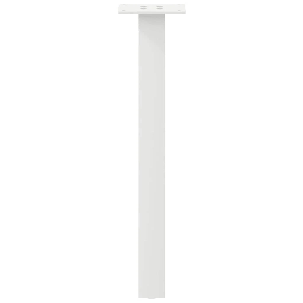 Set di 4 gambe per tavolino da caffè modernizzate da 42 cm con cuscinetti antigraffio in acciaio bianco 02_0056786