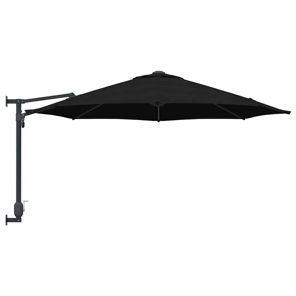 Ombrellone da giardino moderno design semplice terrazza 248 x 248 x 148 cm poliestere nero 02_0058632