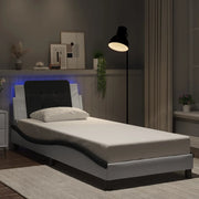 Giroletto con LED senza Materasso Zadar Bianco e Nero 90x190 cm 3214081