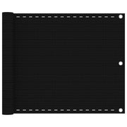 Paravento per balcone protezione privacy schermo privacy 75 x 600 cm HDPE nero 02_0010274