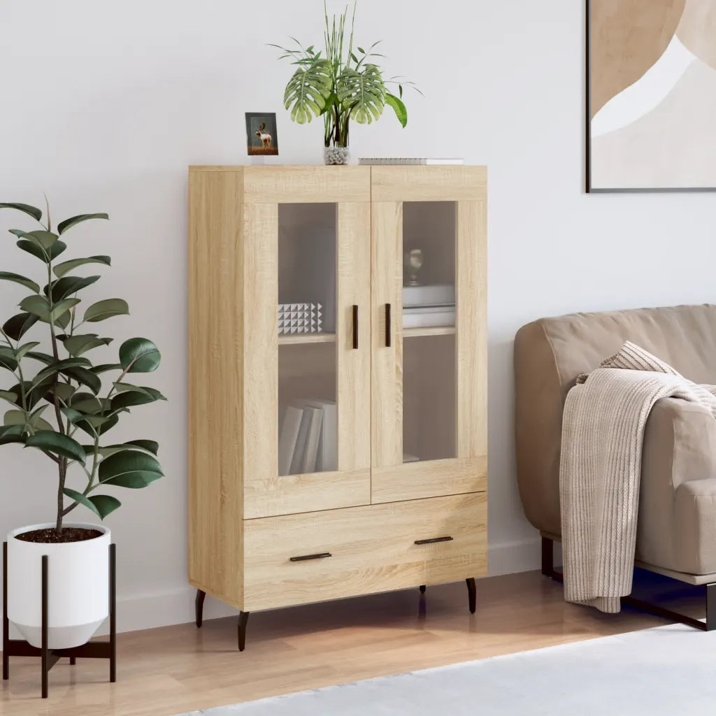 Credenza-Buffet-Armadio da cucina Rovere Sonoma 69,5x31x115 cm in Legno Multistrato 607432