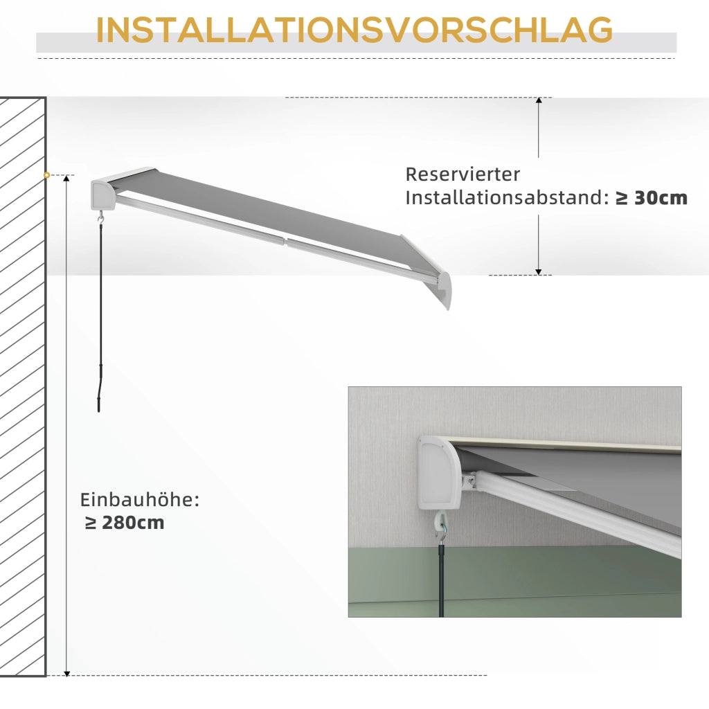 Tenda da sole a cassonetto elettrica ¨C zephmum ¨C 4x3 m grigio chiaro alluminio telecomando