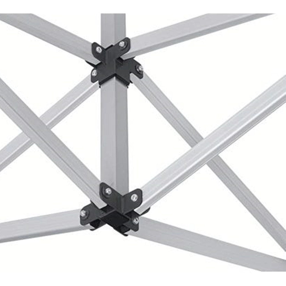 Trade Shop - Gazebo Pieghevole Giardino 3x3x3mt Tenda Telo Bianco Padiglione Mercati Sagre 222715 -
