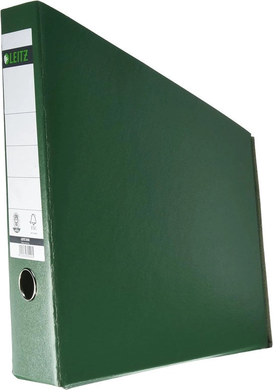 Raccoglitore per archivio 80 mm di larghezza, A4, cartone rigido, pieghevole, verde