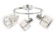 Plafoniera glamour cromata rotonda 3 luci E14 Reality