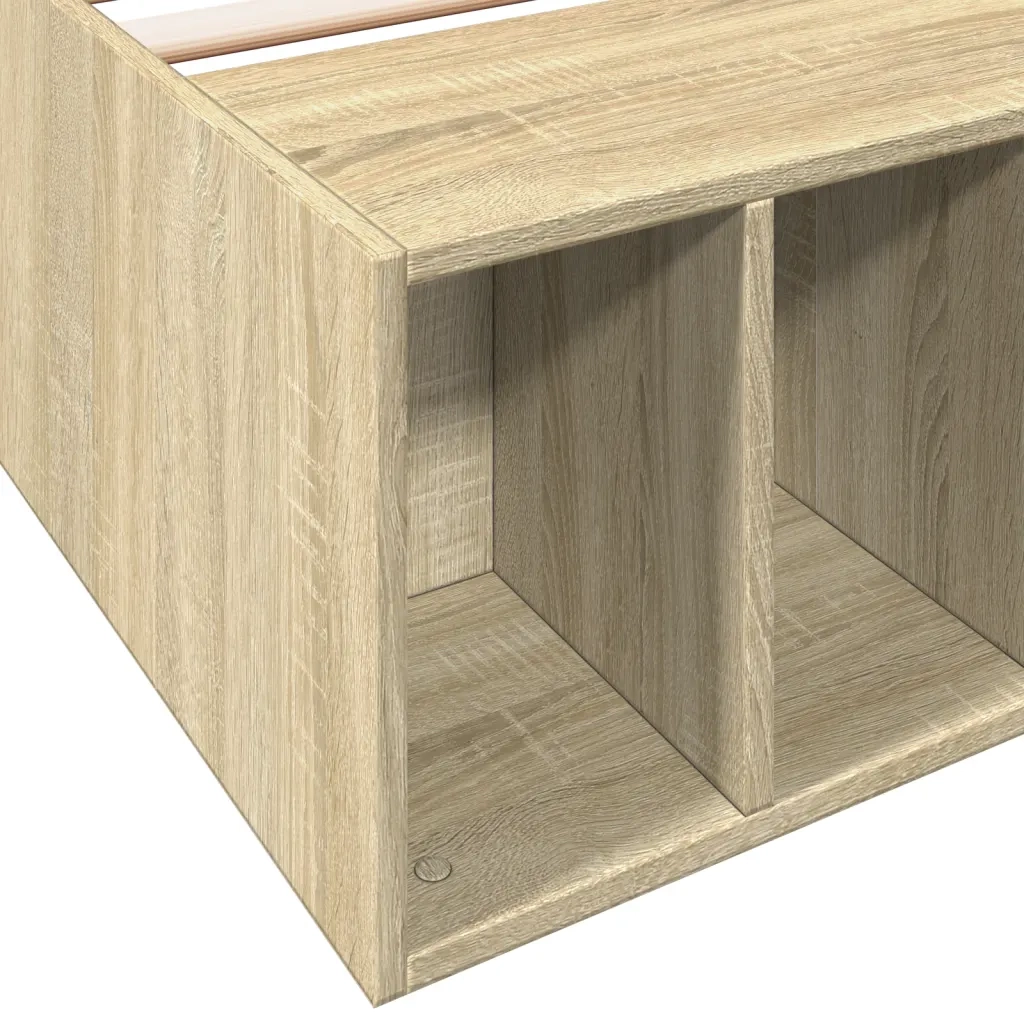 Letto singolo | Letto per adulti | Giroletto Rovere Sonoma 100x200 cm in Legno Multistrato