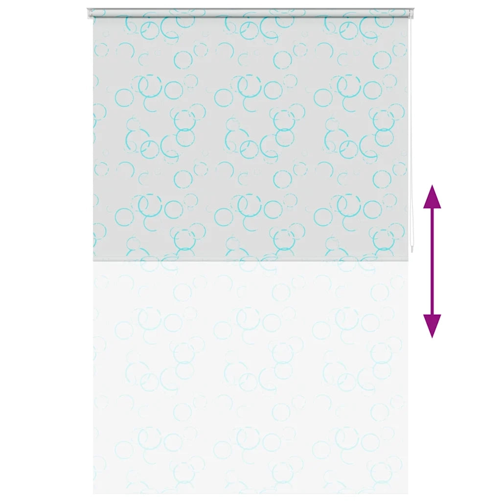Tenda a Rullo per Doccia 140x240 cm con Motivo a Bolle 142868