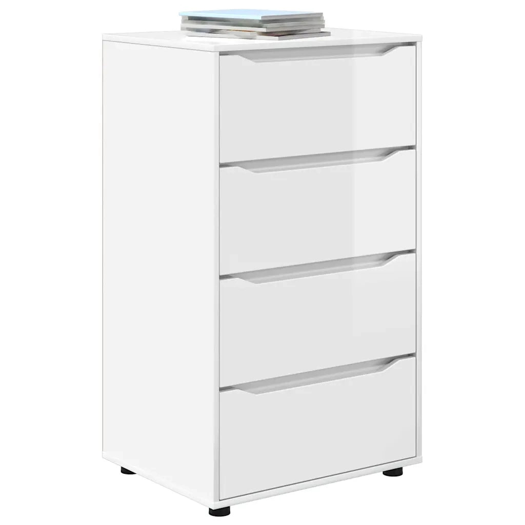 Armadi di Stoccaggio Bianco Lucido 60 x 48 x 105 cm