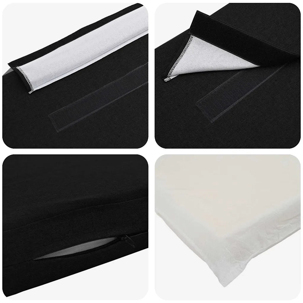 Testiera imbottita Marrone e Nero 75 cm Pino massello 880100