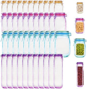 Contenitori di conservazione per Jar Mason - 40 pezzi - Sacchi di stoccaggio riutilizzabili per dolci - verdure - latte - snack - carne
