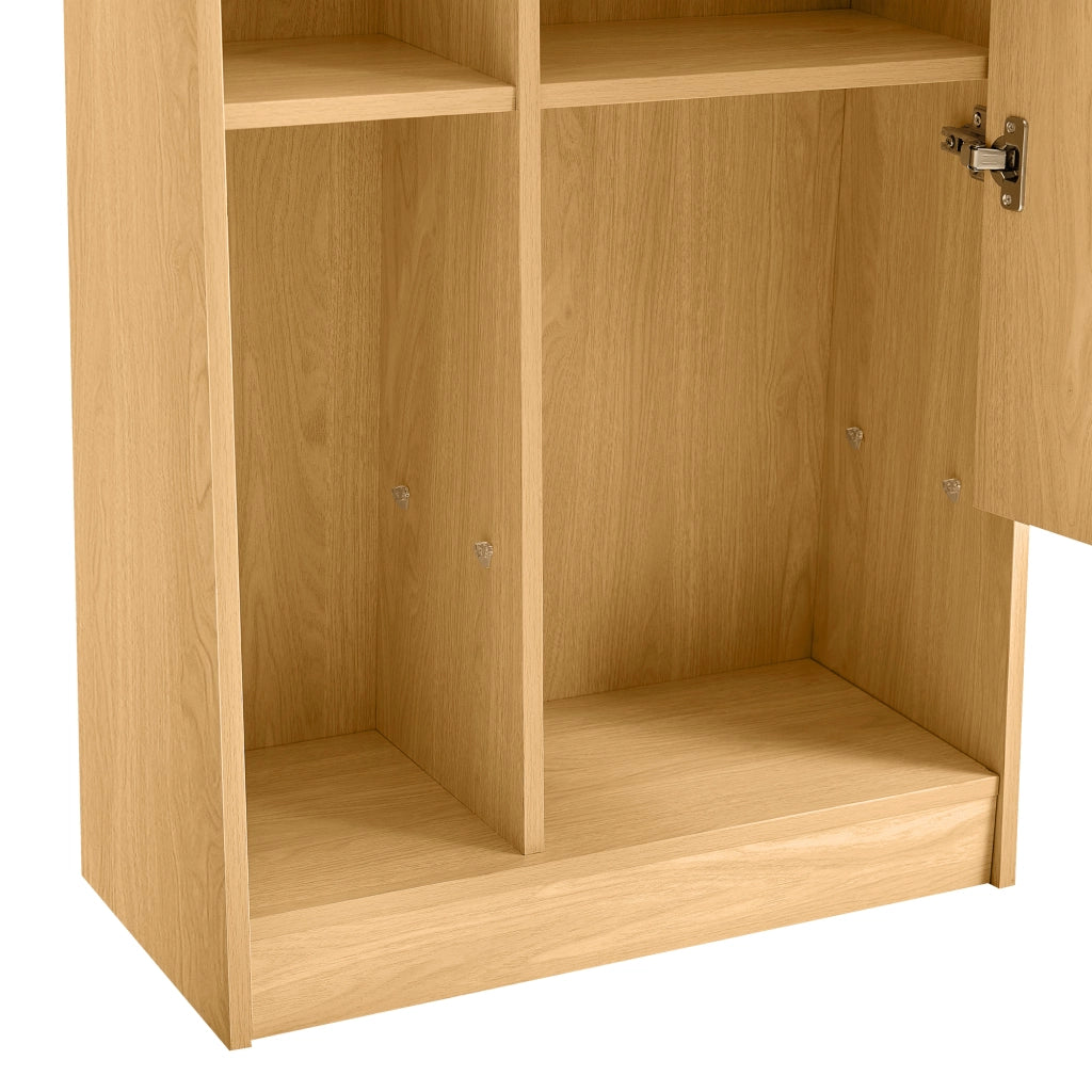 ARMADIO ALTO CON SPECCHIO 165x60x28 cm MDF Naturale