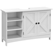 Mobiletto Sottolavabo con 2 Ante e Ripiani Regolabili Antivento ¨C zephmum ¨C Bianco 90x30x60 cm