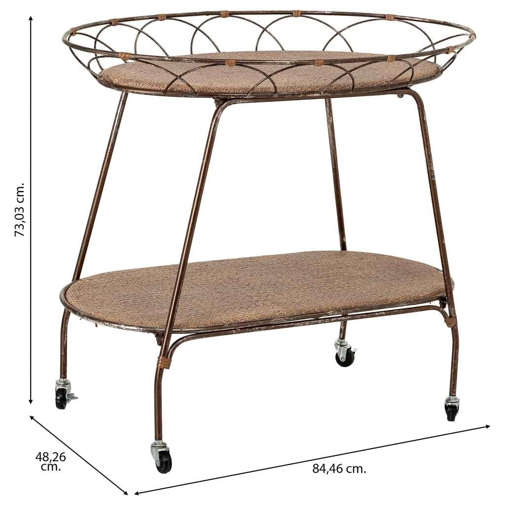 Scaffale espositivo in metallo marroni, 84,46x48,26x73,03h cm