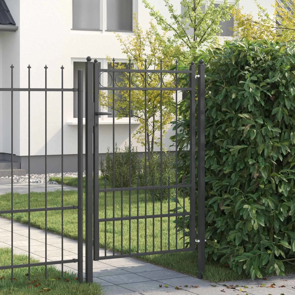 Cancello per recinzione HORST Acciaio Nero Bloccabile CFW8901179