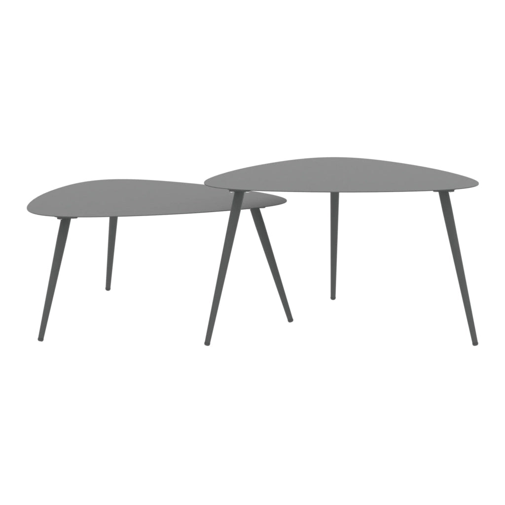 Set di 2 tavolini da caffè impilabili grigio antracite 03_0009700