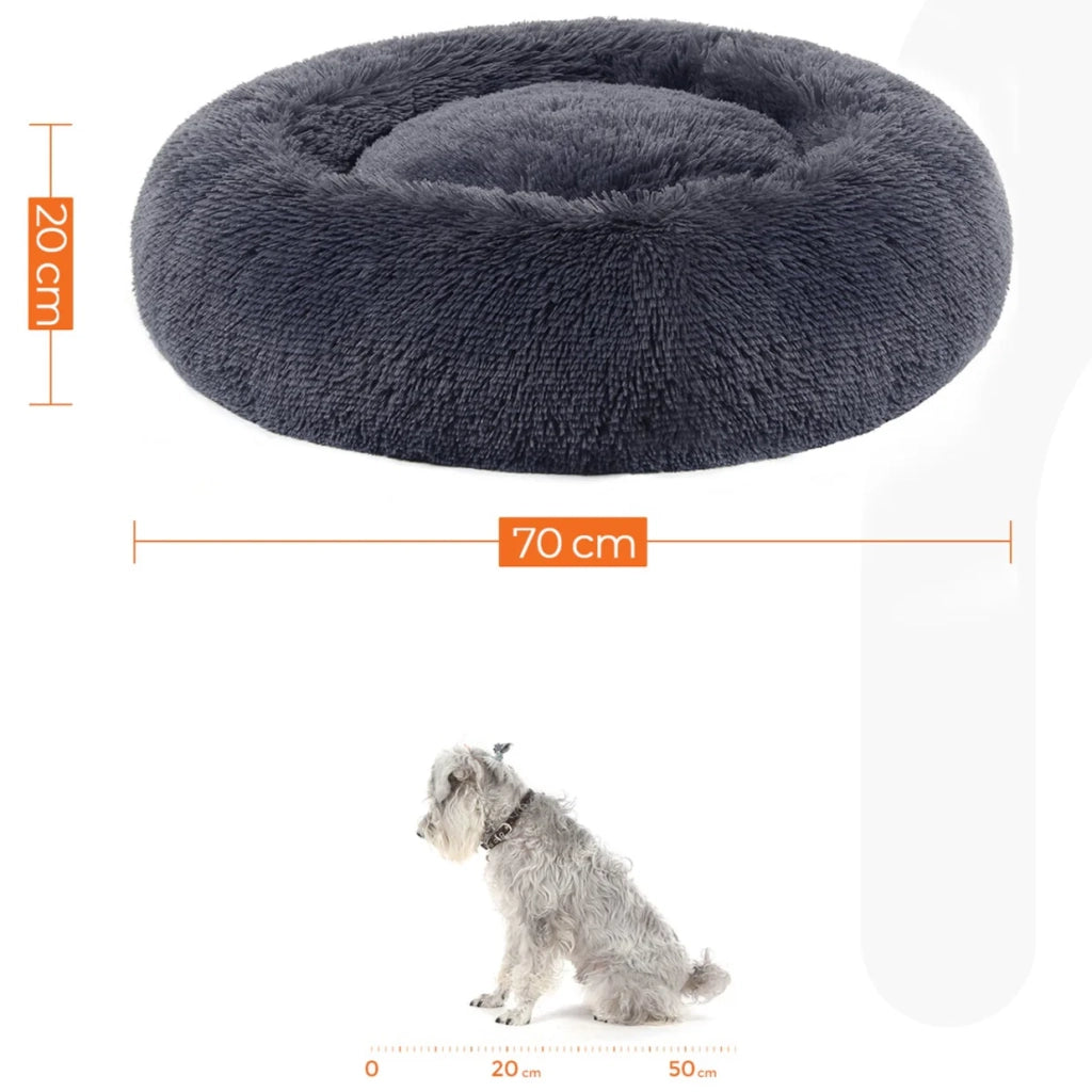 Cuccia per cani morbida cuccia per gatti 70 cm grigio scuro 12_0001208
