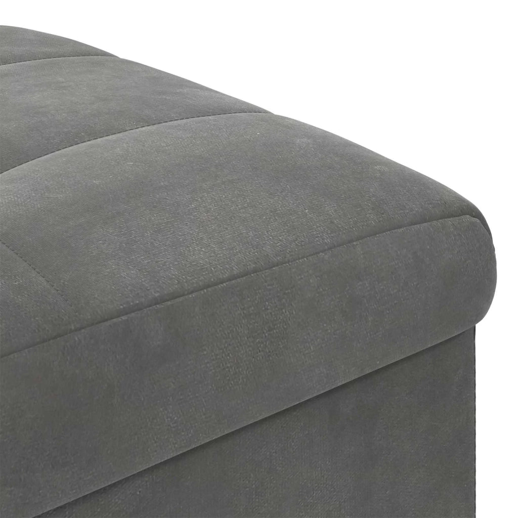 Pouf contenitore Grigio scuro 40 x 40 x 45 cm Velluto