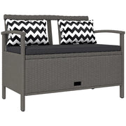 Banc da giardino con seduta e contenitore 2 posti ¨C Minimal ¨C 112x62x82 cm grigio