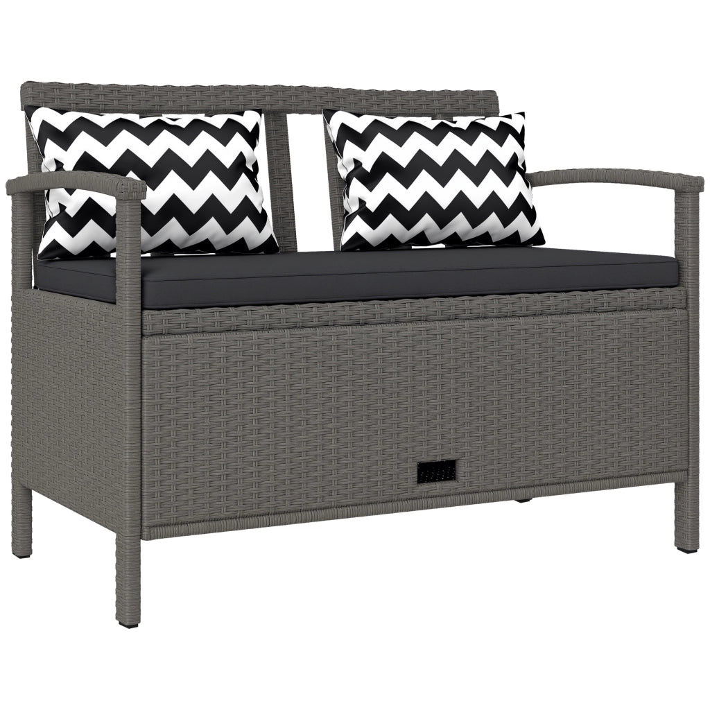 Banc da giardino con seduta e contenitore 2 posti ¨C Minimal ¨C 112x62x82 cm grigio