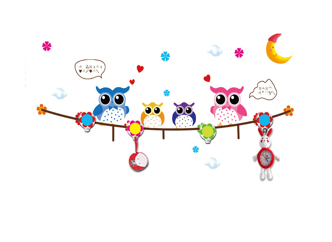 Sticker da Muro Owl con Appendini 120x65 cm Plastica