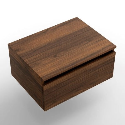 Cassettiera bagno 80 cm sospesa in noce maya con chiusura soft close - Sumo