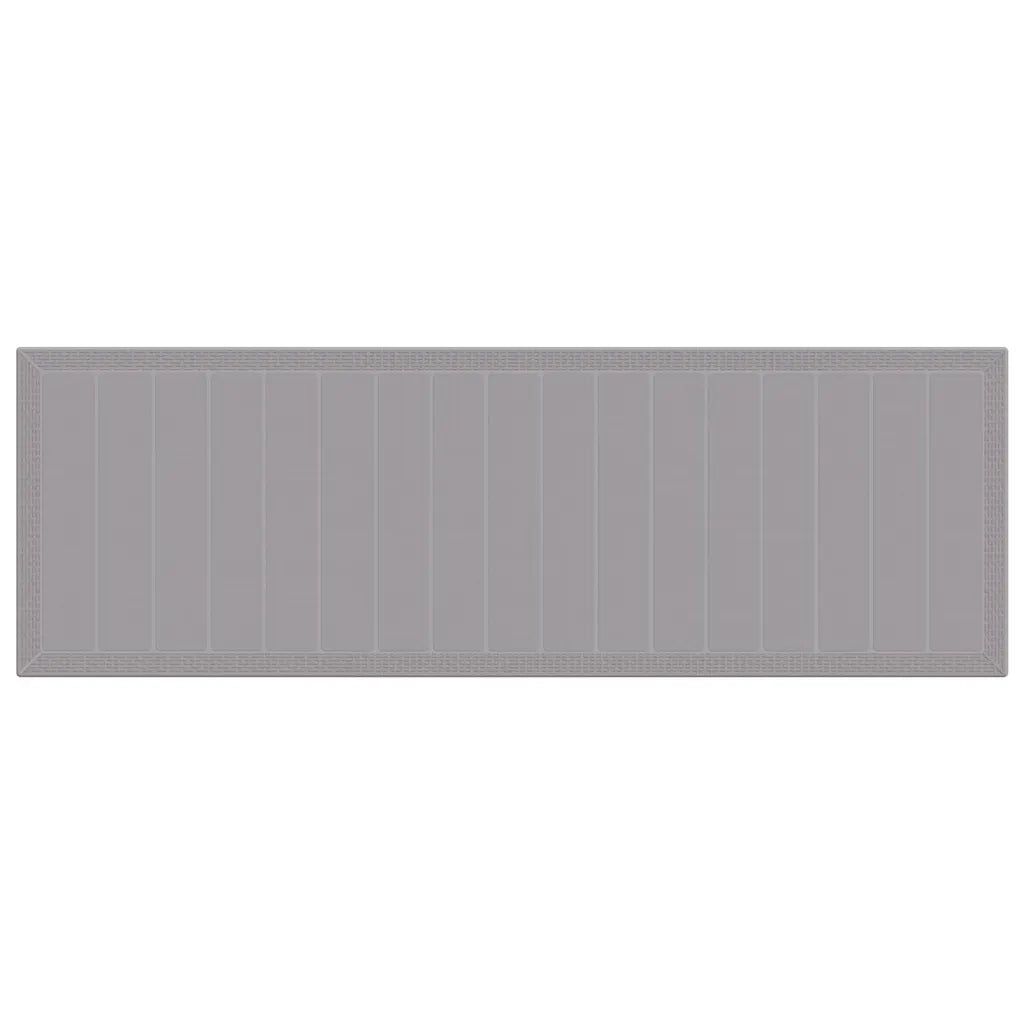 Set da Pranzo per Giardino 11 pcs Grigio chiaro Poly Rattan